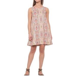 Rachel Zoe Multicolor Aztec Print Sleeveless Linen Dress‎ Resort Size Large